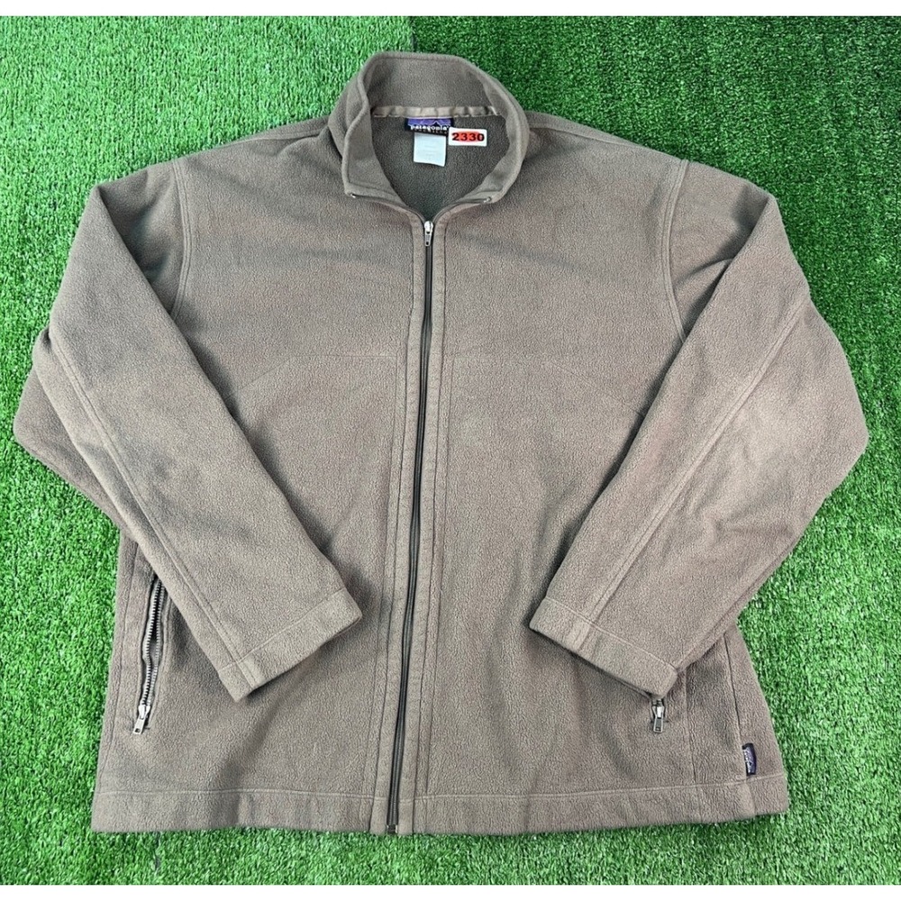 Patagonia Synchilla Full Zip Fleece Jacket Mens Large Slate Gray 28511 F6